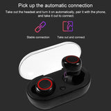 Wireless Stereo Bluetooth Headset with Charging Case - Bth-k08 Tws V5.0 - Close-Up Angle
