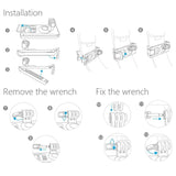Secure Strap Holder for Dji Pocket / Action - Fixed - Rear View