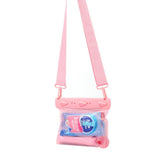 Small Waterproof Crossbody Diving Bag For Drifting And Storage Pink - Front View