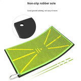 Improve your Golf Swing with Training Pad and Sponge Balls - Close-Up Angle
