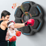 Adjustable 9-Speed Bluetooth Music Boxing Machine With Lights - Black - Black - Side View