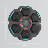 Adjustable 9-Speed Bluetooth Music Boxing Machine With Lights - Black - Black - Top-Down View