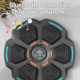 Adjustable 9-Speed Bluetooth Music Boxing Machine With Lights - Black - Black - Low Angle