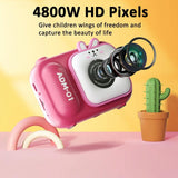 48Mp Dual Lens Kids Digital Camera With 2.4 Ips Screen And 32Gb Tf Card - Blue Fox - Without Tf Card Pink Bunny