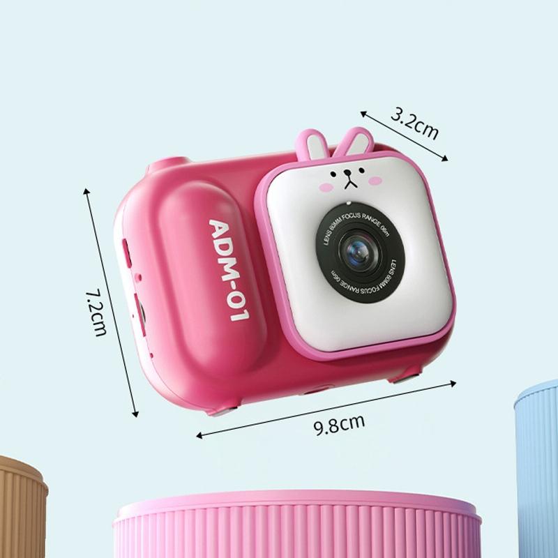 48Mp Dual Lens Kids Digital Camera With 2.4 Ips Screen And 32Gb Tf Card - Blue Fox - Without Tf Card Pink Bunny
