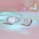 925 Sterling Silver Diy Love Beads For Valentine'S Day In - 45-Degree Angle