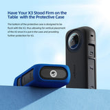 Amagisn Silicone Protective Cover for Insta360 X3 Body - Body+Lens Case (Black)
