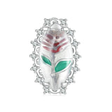 925 Sterling Silver Engraved Zirconia Bracelet - Front View