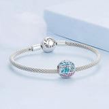 925 Sterling Silver Platinum Plated Butterfly Bracelet In - 45-Degree Angle