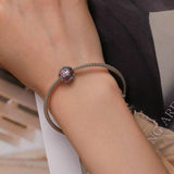 925 Sterling Silver Platinum Plated Butterfly Bracelet In - Rear View