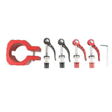 Red Folding Clamp For Electric Scooter - Zero 8X 10X 11X Dualtron Dt3 Thunder - Close-Up Angle