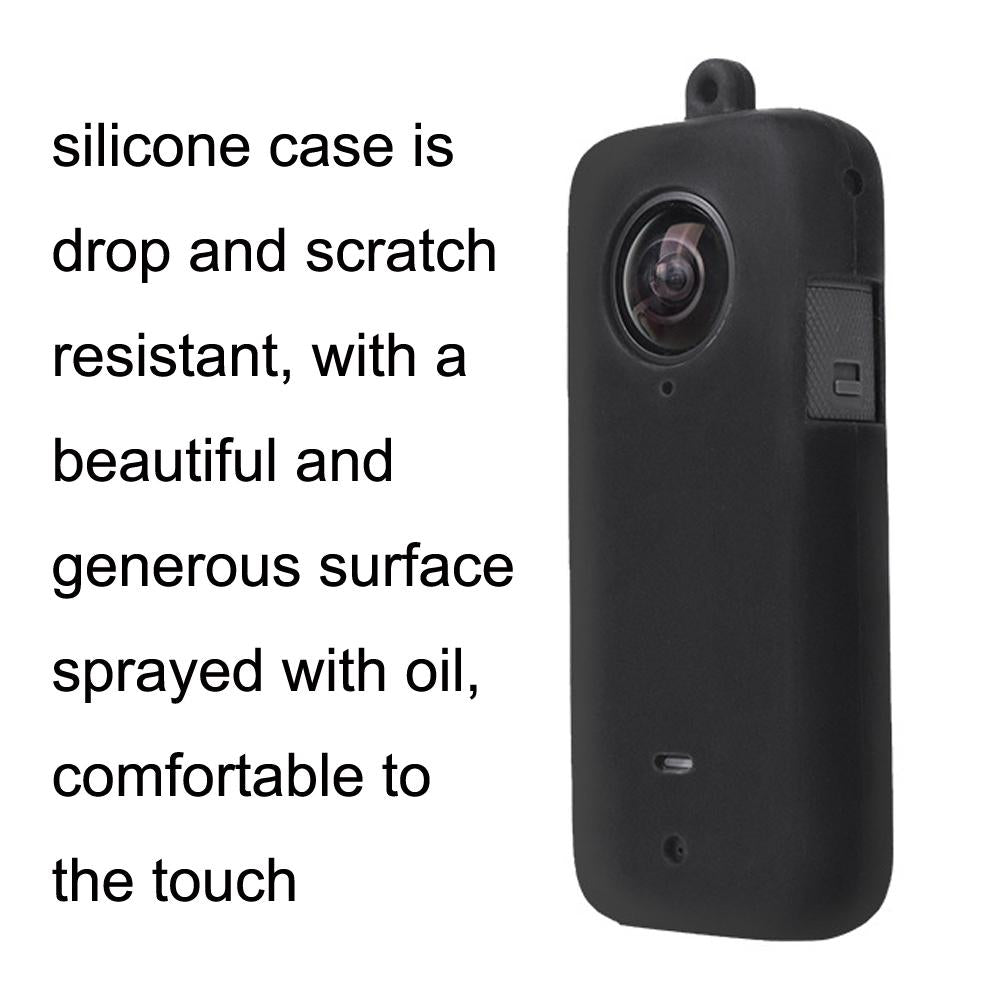 Silicone Protective Case for Insta360 one X2 with Red Lens Screen
