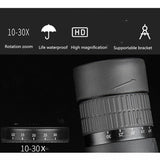 High Magnification Hd Telescope - 10-30x50 Continuous Zoom - 45-Degree Angle