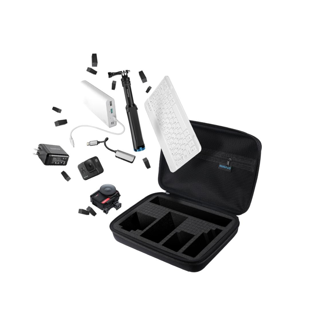 Waterproof Shockproof Portable Case for Gopro Hero8 / 7 / 6 - 28 x 19.7 x 6.8cm