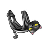 Black Electroplated Cat Bead Diy Kit - Front View