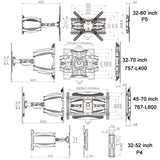 Swivel Tv Wall Mount for 32-70 Inch Screens - 45-Degree Angle