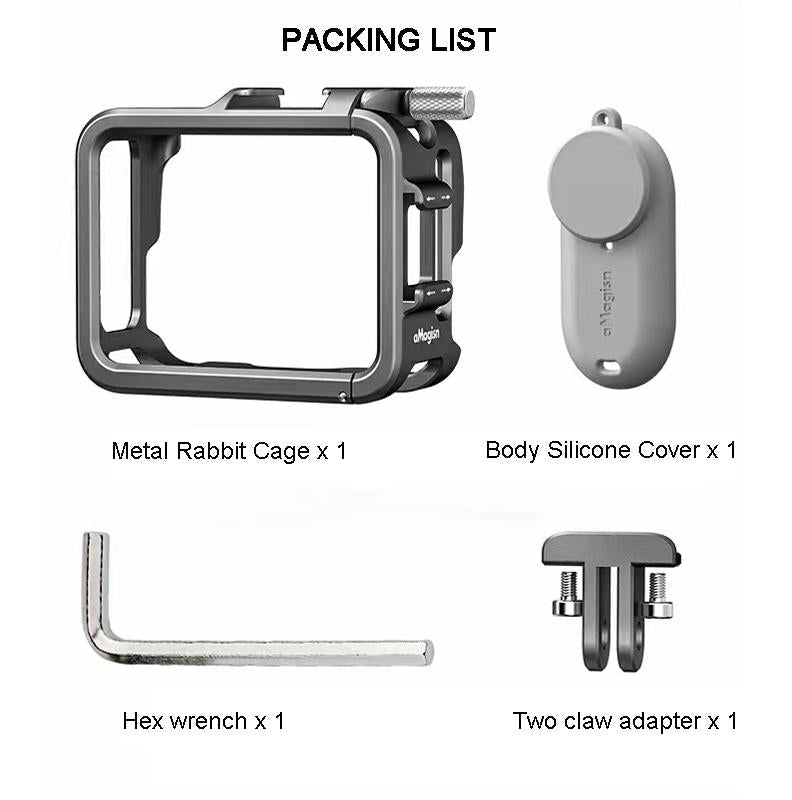 Amagisn Metal Rabbit Cage Protection for Insta360 Go 3 - Bezel Accessories