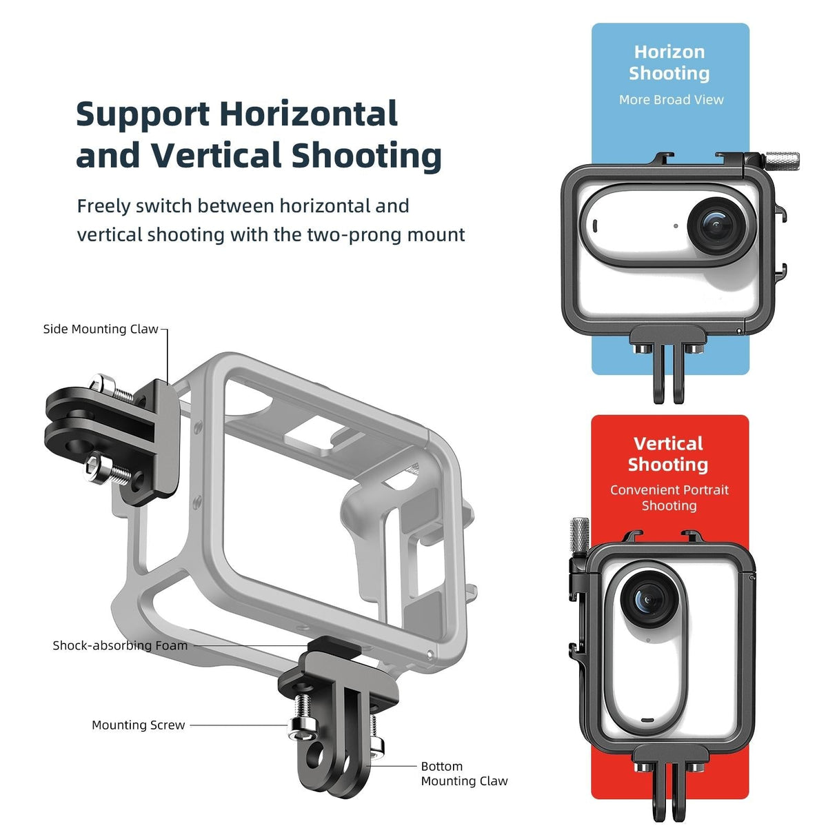 Amagisn Metal Rabbit Cage Protection for Insta360 Go 3 - Bezel Accessories