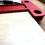 Marking Ruler for Woodworking T-shaped Holes - Rear View