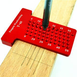 Marking Ruler for Woodworking T-shaped Holes - Close-Up Angle