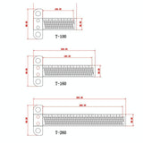 Marking Ruler for Woodworking T-shaped Holes - Low Angle