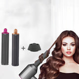 Enhanced Long Curling Nozzle for Dyson Airwrap Hair Dryer - Rose Red - Close-Up Angle