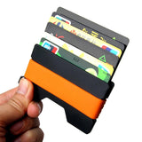 Rfid Card Holder & Edc Wallet Anti Theft Aluminum Alloy Red - Close-Up Angle