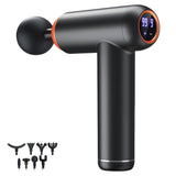 Professional Muscle Relaxing Massage Gun - Black - Front View