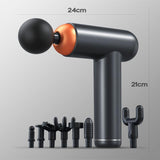 Professional Muscle Relaxing Massage Gun - Black - Side View