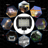 4 Inch 18W 1800Lm 4 Row Led Strip Light Working Refit Off - Road Vehicle Lamp Roof Strip Light - Close-Up Angle