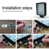 6.7W White Light Square - Shaped Waterproof Car Boat Marine Work Lights Spotlight Led Bulbs Dc 9 - 30V - Extra Image