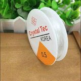 5 Piece Clear Elastic Fishing Line For Diy Jewelry Bead Making And Crafts 0.5Mm - Front View