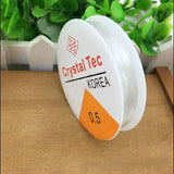 5 Piece Clear Elastic Fishing Line For Diy Jewelry Bead Making And Crafts 0.5Mm - Side View