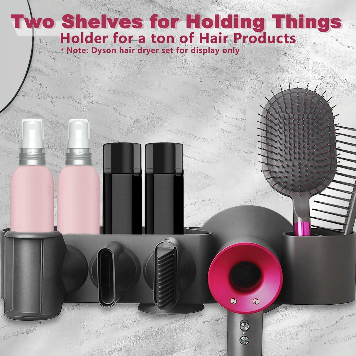 Bathroom Storage Shelf Bracket - Organize your Space - For Dyson Hair Dryer Hd08
