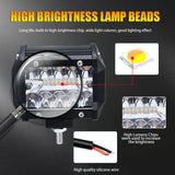 4 Inch 13W 3 Row Car Led Strip Light Working Refit Off - Road Vehicle Lamp Roof Strip Light With Yellow White Flash - Extra Image