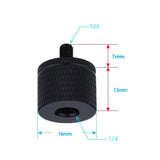 4-Piece A18 1 / 4 Female To M4 Male Screw Adapter