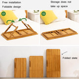 Adjustable Folding Laptop Desk for Dorm or Study - Height and Space Saver - 45-Degree Angle