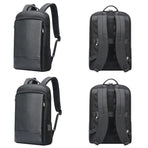 Waterproof Business Laptop Backpack - Genuine Leather Lightweight - Deluxe