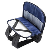 Waterproof Business Laptop Backpack - Genuine Leather Lightweight - Deluxe - Rear View