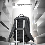 Waterproof Business Laptop Backpack - Genuine Leather Lightweight - Deluxe