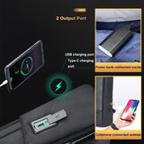 Waterproof Business Laptop Backpack - Genuine Leather Lightweight - Deluxe - Extra Image