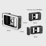 Universal Phone Clip with Multifunctional Fill Light - 1 / 4 & M17 M37 Thread Interface