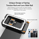 Universal Phone Clip with Multifunctional Fill Light - 1 / 4 & M17 M37 Thread Interface