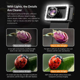 Universal Phone Clip with Multifunctional Fill Light - 1 / 4 & M17 M37 Thread Interface