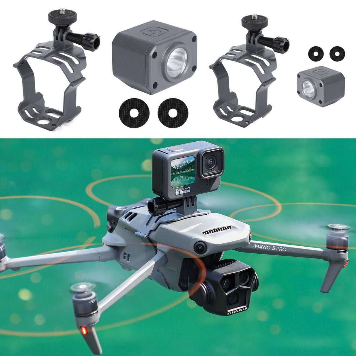 Camera Mount for Mavic 3 Pro / Classic & Insta360 X3