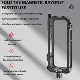 Insta360 one X3 Metal Cage with Extended Frame and T1 Tripod - Rear View