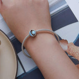 925 Sterling Silver Opal Sun Star & Moon Bracelet - Rear View