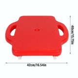 Square Four-wheel Scooter for Children's Balance Training - Red Blow Molding - Top-Down View