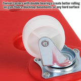 Square Four-wheel Scooter for Children's Balance Training - Red Blow Molding - 45-Degree Angle
