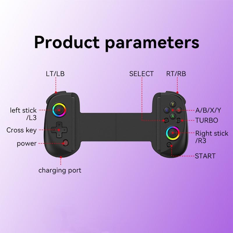 Vibration Grip Wireless Gamepad for Mobile and Pc - Black